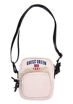 GUESS GREEN 1981 CORDUROY SHOULDER BAG