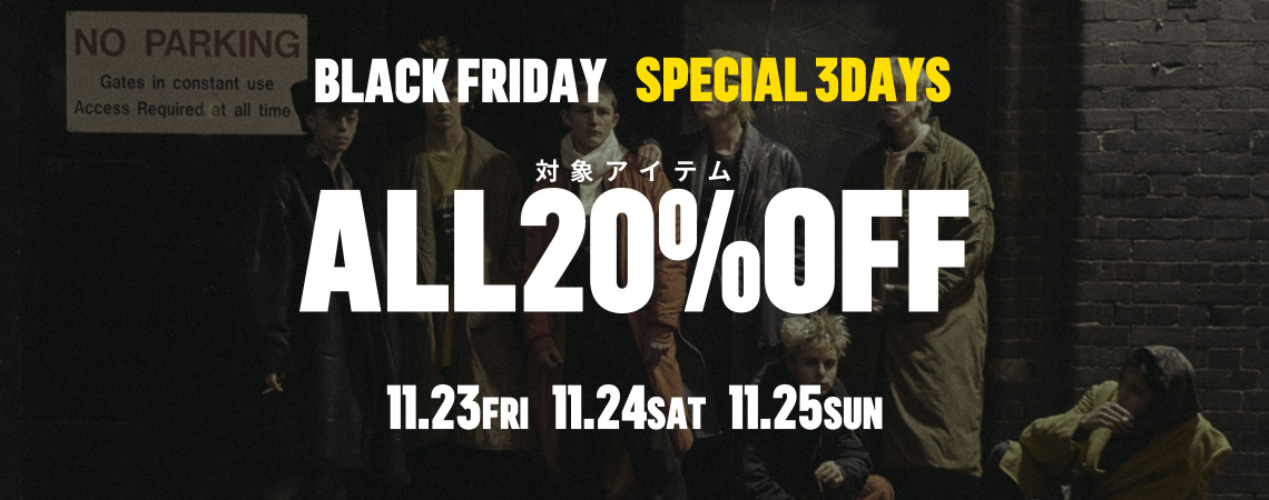 BLACK FRIDAY ブラックフライデー 20%OFF 2018