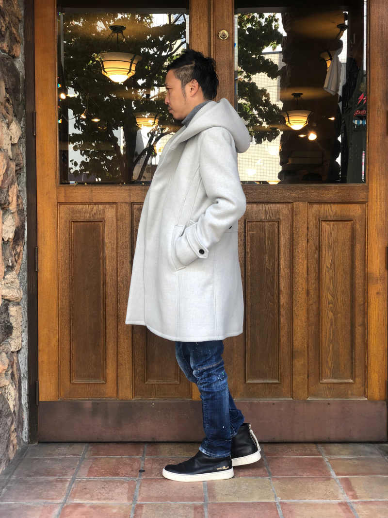 【AKM】HOODED ROPE COAT