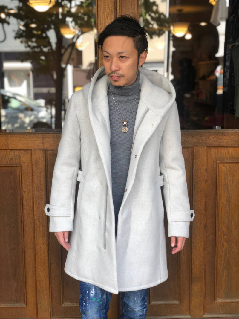 【AKM】HOODED ROPE COAT