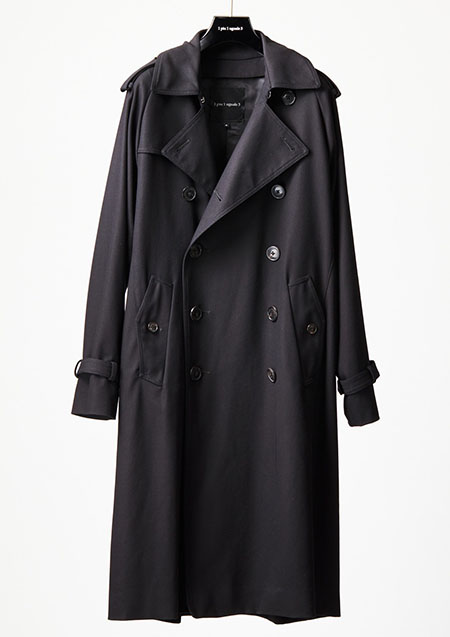 1PIU1UGUALE3 BLACK MILITARY COLLECTION 17th -FIRST TRENCH COAT ...