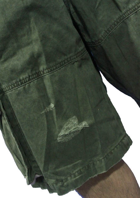 WASHED MILITARY SHORT CARGO PANTS