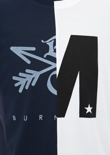 × BURNOUT　CREW NECK DOCKING T-SHIRTS (M×BURNOUT)