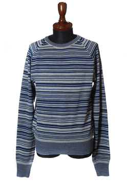 M ORIGINAL INDIGO BORDER WEAVE STAR KNIT 