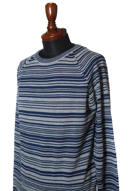 M ORIGINAL INDIGO BORDER WEAVE STAR KNIT 