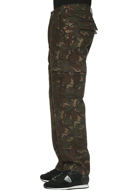 SEVESKIG NEEDLE-PUNCH ARMY PANTS | 062CAMO