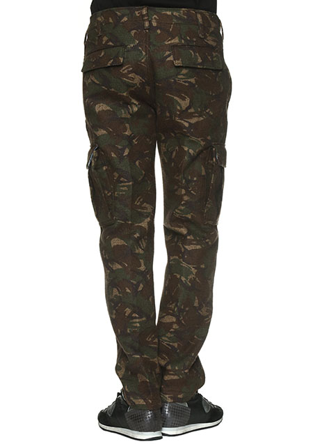 SEVESKIG NEEDLE-PUNCH ARMY PANTS | 062CAMO