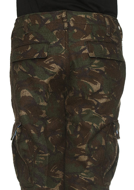 SEVESKIG NEEDLE-PUNCH ARMY PANTS | 062CAMO