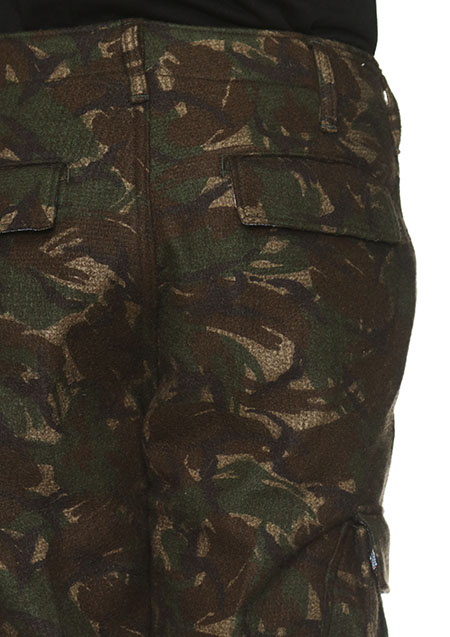 SEVESKIG NEEDLE-PUNCH ARMY PANTS | 062CAMO