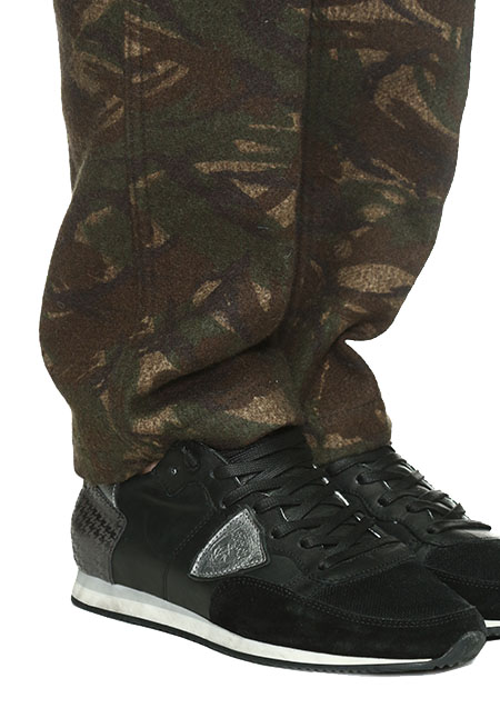 SEVESKIG NEEDLE-PUNCH ARMY PANTS | 062CAMO