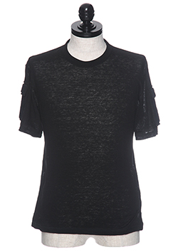 CHRISTIAN DADA COMBAT POCKET LINEN KNIT T-SHIRT