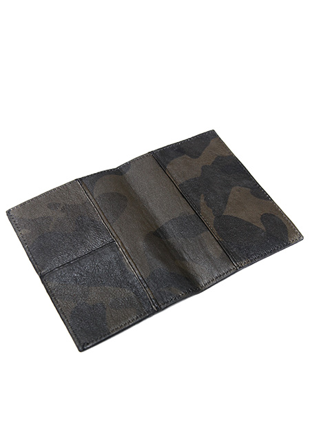 STAMPD LEATHER CAMO BLACK PASSPORT WALLET