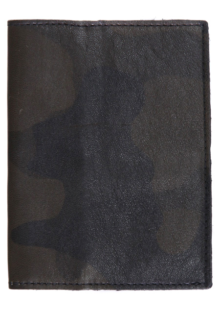 STAMPD LEATHER CAMO BLACK PASSPORT WALLET