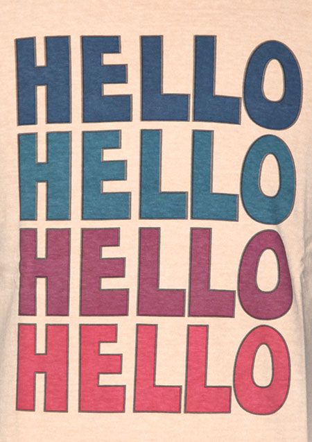 CREW NECK T-SHIRTS (HELLO)