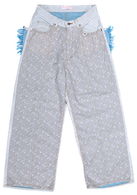 little sunny bite FLORAL DENIM PANTS