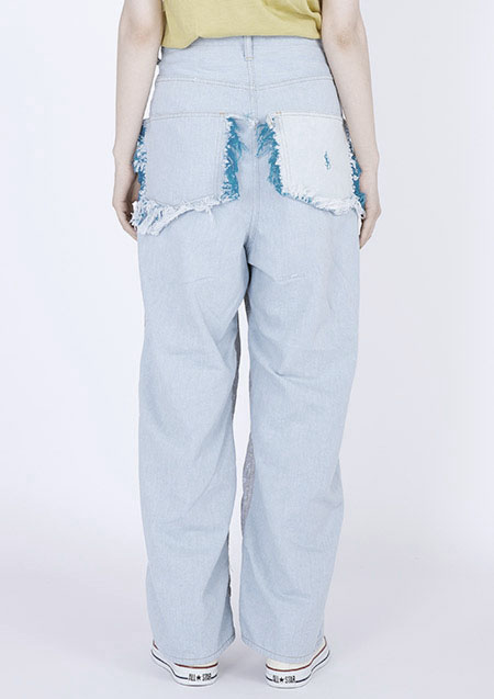 little sunny bite FLORAL DENIM PANTS