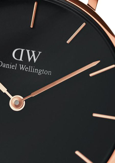 Daniel Wellington 腕時計 クラシック ペティット ブラック メルローズ 32mm