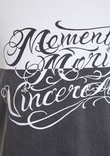 SHORT SLEEVE VINTAGE STYLE T-SHIRTS (MEMENTO MORI VINCERE AUT)