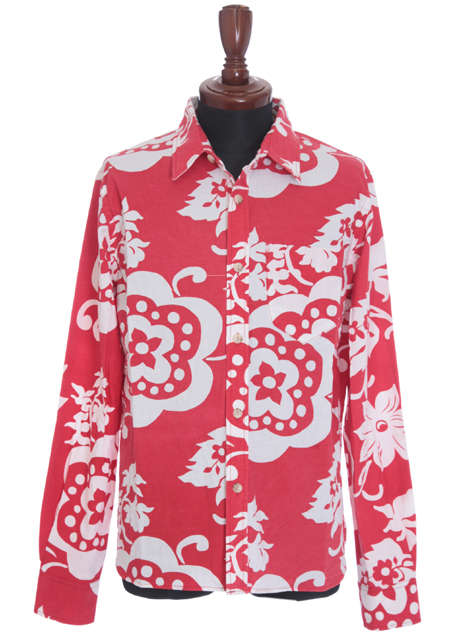 L/S RETRO FLOWER PATTERN SHIRTS