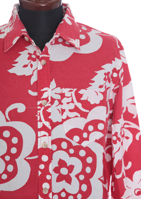 M L/S RETRO FLOWER PATTERN SHIRTS