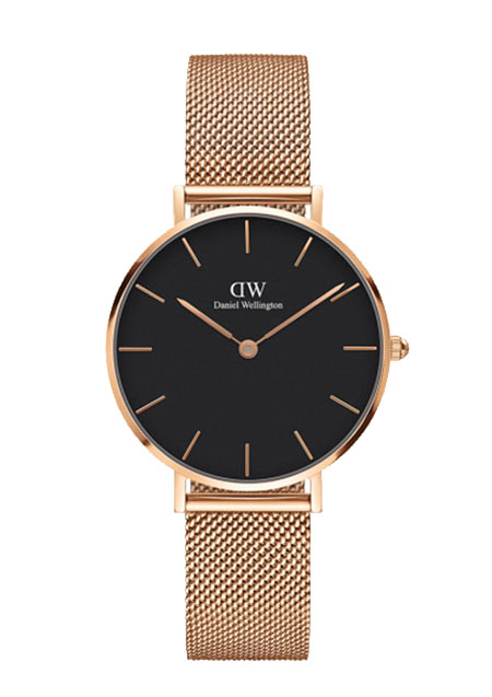 Daniel Wellington 腕時計 クラシック ペティット ブラック メルローズ 32mm