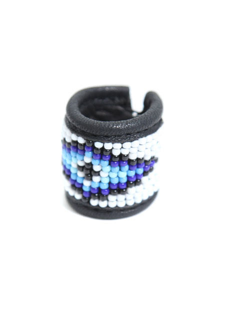 SATANTA BEADS LEATHER RING 002　