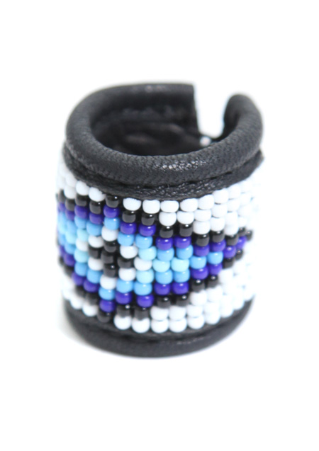 SATANTA BEADS LEATHER RING 002　