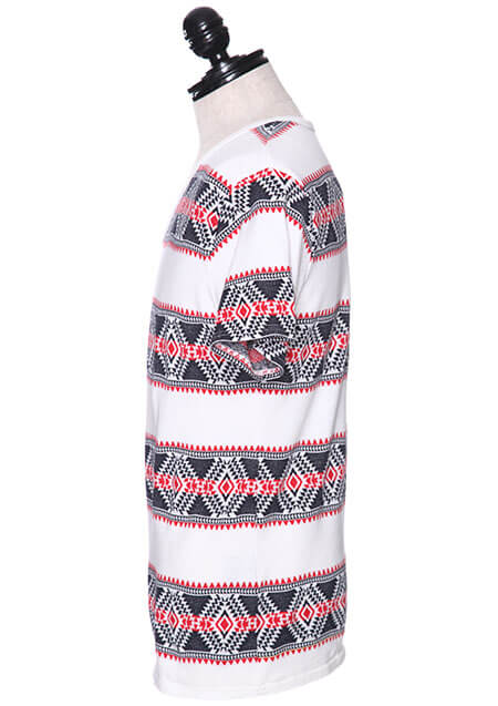 AKM ORIGINAL TRIBAL BORDER S/S V-NECK