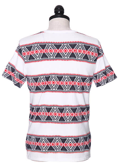 AKM ORIGINAL TRIBAL BORDER S/S V-NECK