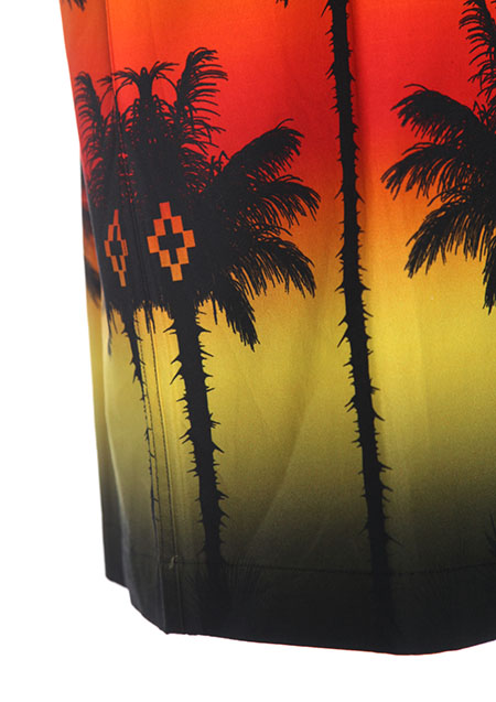 MARCELO BURLON RED PALM SHIRT