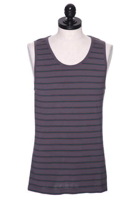 roarguns BORDER TANK TOP | GrayBlack170