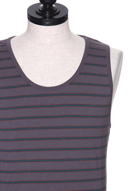 roarguns BORDER TANK TOP | GrayBlack170