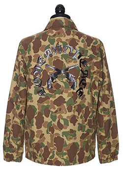 roarguns LOVE AND PEACE PISTOL RUBBER PRINT COACH JACKET