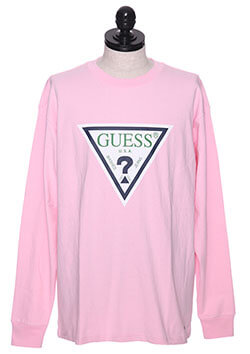 GUESS ORIGINALS TRIANGLE LOGO LONG SLEVE TEE