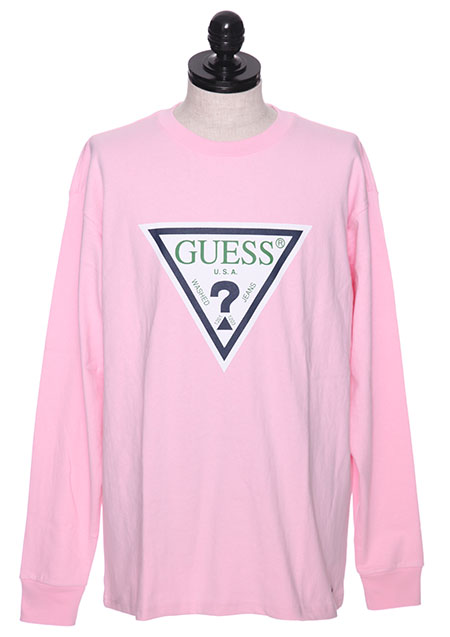 GUESS ORIGINALS TRIANGLE LOGO LONG SLEVE TEE