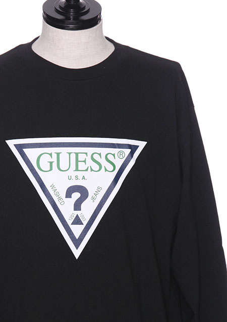 GUESS ORIGINALS TRIANGLE LOGO LONG SLEVE TEE