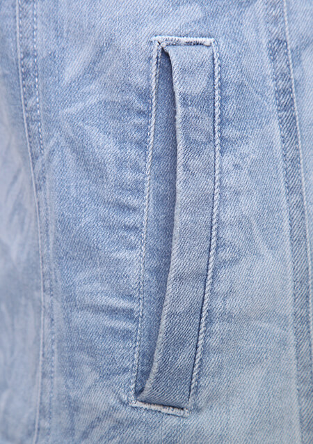 AKM STRETCH DENIM 10OZ 【TROPICAL ICEWASH】 DAMAGED 3RD