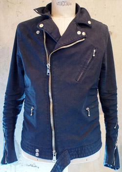 STRECTH TWILL FROST PIGMENT DYED VINTAGE CYCLONE RIDERS JACKET