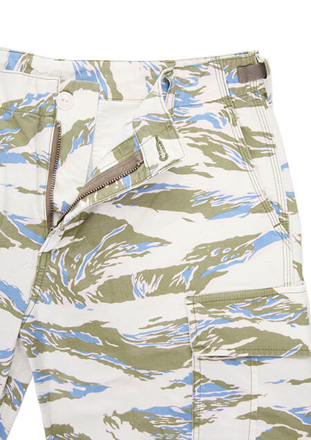 AKM ORIGINAL STRETCH GROSGRAIN 【TIGER CAMO】 JUNGLE FATIGUE SHORTS (WIDE)