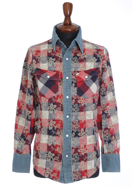 AYUITE EMBROIDERY CHECK SHIRT