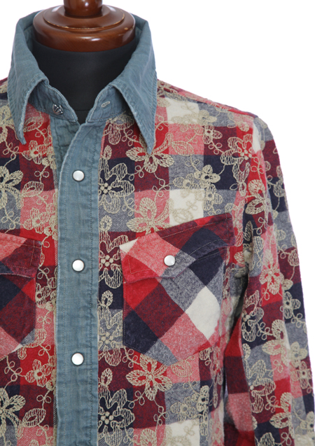 AYUITE EMBROIDERY CHECK SHIRT