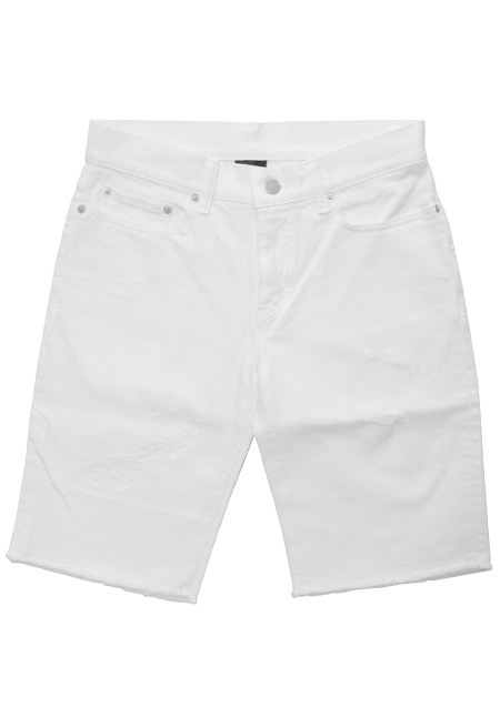 AKM STRETCH DENIM 10OZ DAMAGED 5 POCKET SHORTS