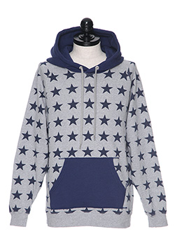 M SWEAT PULLOVER HOODIE (STAR PATTERN)