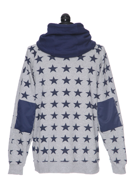 M SWEAT PULLOVER HOODIE (STAR PATTERN)