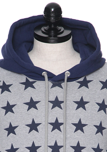 M SWEAT PULLOVER HOODIE (STAR PATTERN)