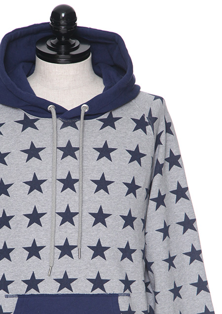 M SWEAT PULLOVER HOODIE (STAR PATTERN)