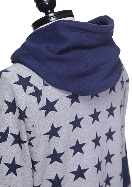 M SWEAT PULLOVER HOODIE (STAR PATTERN)