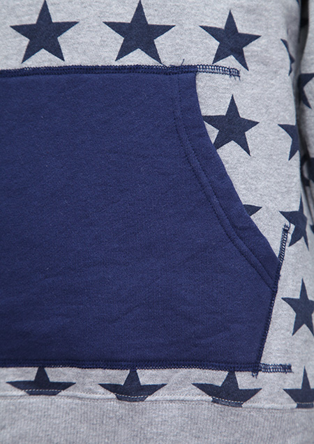 M SWEAT PULLOVER HOODIE (STAR PATTERN)