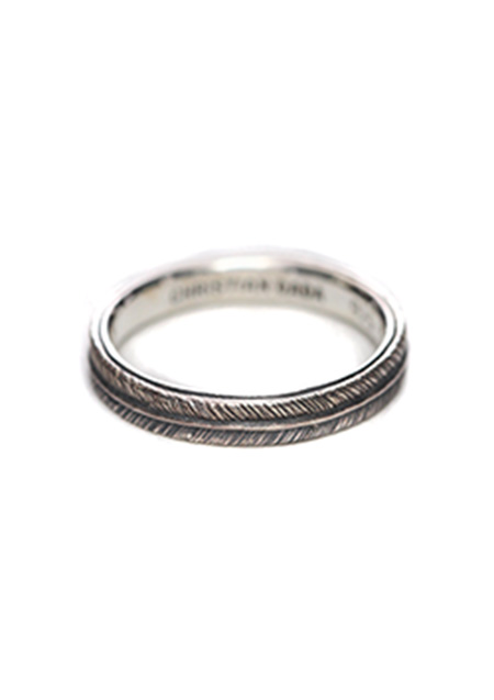 FEATHER ENGRAVED RING NADE BY DUALFLOW