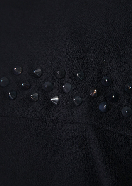 2328C005 LAYERED LONG SLEEVE STUDS & DESTOROY FINISH